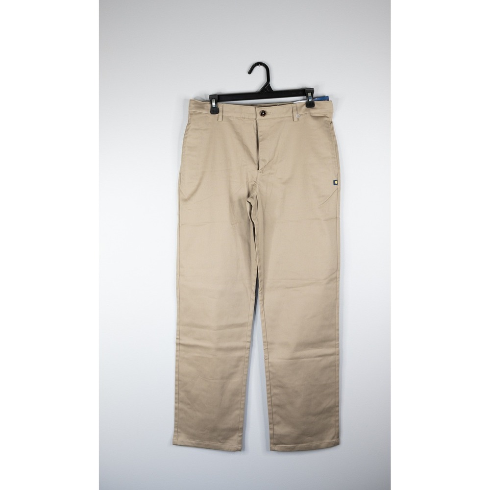Dennis Uniform Dress Pants Boys 16 Husky Khaki New Irvington‎ Flat Front Stretch